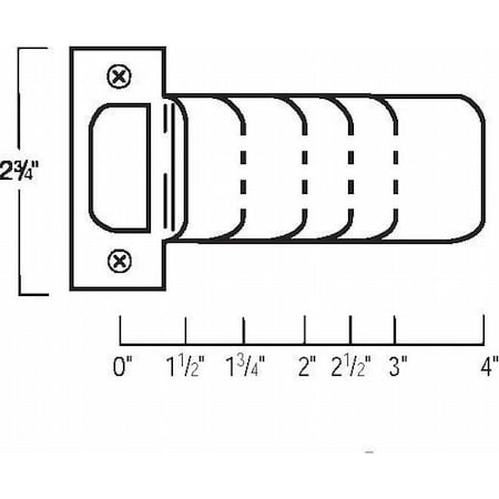 Don-Jo 2-3/4" T Strike with 1-3/4" Extended Lip ETS175605